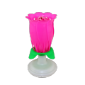 Rotating Musical Rose Flower Candles For Birthday Cake